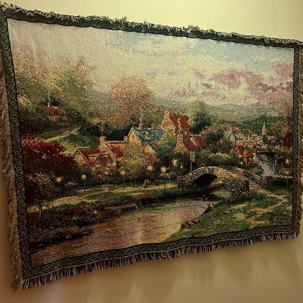 Painter of light Thomas Kinkade Tapestry 44 ”x 63”